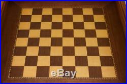 Rare Vtg MCM John Keal for Brown Saltman Game Chess Box Side Table Walnut Birch