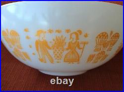 Rare Vtg Pyrex Orange Pumpkin Amish Butterprint Cinderella Bowl #444