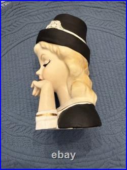 Rare Wreath Mark Lady Head Vase