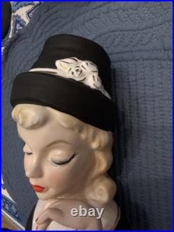 Rare Wreath Mark Lady Head Vase