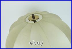 Rare large mid century modern cocoon TABLE LAMP cherrywood base 1970s