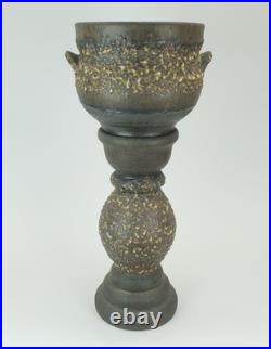 Rare large vintage jopeko PLANT STAND plant pot with base fat lava ceramic 1970s