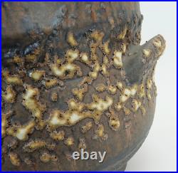 Rare large vintage jopeko PLANT STAND plant pot with base fat lava ceramic 1970s