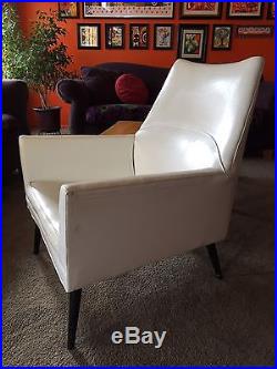 Rare mid century modern Paul McCobb vinyl Squirm lounge chair Eames angular club