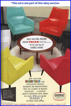 Rare mid century modern Paul McCobb vinyl Squirm lounge chair Eames angular club