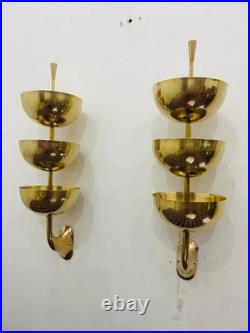 Rare of Pair Sconce Italian Stilnovo Style Mid Century Wall Fixture Lamp Light
