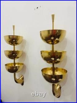 Rare of Pair Sconce Italian Stilnovo Style Mid Century Wall Fixture Lamp Light