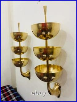 Rare of Pair Sconce Italian Stilnovo Style Mid Century Wall Fixture Lamp Light