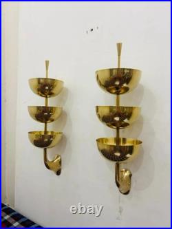 Rare of Pair Sconce Italian Stilnovo Style Mid Century Wall Fixture Lamp Light