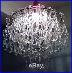 Rare vintage Murano Glass chandelier ceiling lamp Mid Century Modern Design