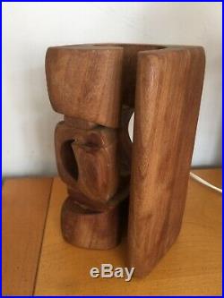 Rarely Available Mid Century Modernist Brian Willsher Carved Wood Sculpture