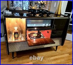 Restored Rare KUBA NAPOLI MCM MID CENTURY MODERN Record Player STEREO BAR