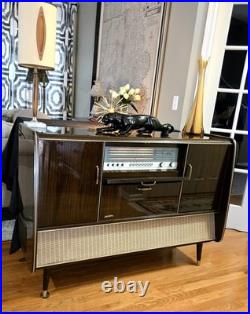 Restored Rare KUBA NAPOLI MCM MID CENTURY MODERN Record Player STEREO BAR