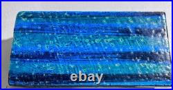 Rimini Bitossi Blue & Green MCM Ceramic Lidded Box, 1960s Vintage RARE ITALY