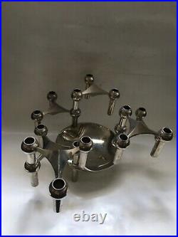 ° S22 Rare West Germany Mid-Century Modern Stacking Candle Holders & Candle Dish