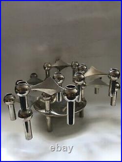 ° S22 Rare West Germany Mid-Century Modern Stacking Candle Holders & Candle Dish