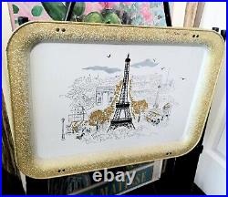 SPRINGTIME IN PARIS? VERY RAREPARIS Au PRINTEMPSFrench MCM TV Trays 4pc Set SPRINGTIME IN PARIS? VERY RAREPARIS Au PRINTEMPSFrench MCM TV Trays 4pc Set