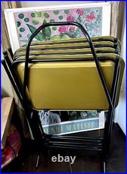 SPRINGTIME IN PARIS? VERY RAREPARIS Au PRINTEMPSFrench MCM TV Trays 4pc Set SPRINGTIME IN PARIS? VERY RAREPARIS Au PRINTEMPSFrench MCM TV Trays 4pc Set