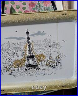 SPRINGTIME IN PARIS? VERY RAREPARIS Au PRINTEMPSFrench MCM TV Trays 4pc Set SPRINGTIME IN PARIS? VERY RAREPARIS Au PRINTEMPSFrench MCM TV Trays 4pc Set