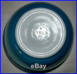 SUPER RARE Pyrex Blue Terra Stripe Mixing Bowl 402 HTF PROTOTYPE TEST