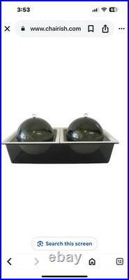 Set Of 3 RARE Mid Century MCM Modern Double Dome Serving Dish 1 Single 2 Double