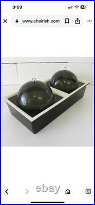 Set Of 3 RARE Mid Century MCM Modern Double Dome Serving Dish 1 Single 2 Double