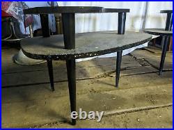 Set Of Mid Century Modern Boomerang Tables Side End Sofa MCM Rare Odd Retro Old