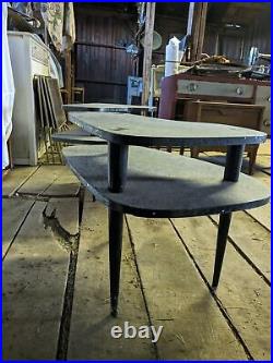 Set Of Mid Century Modern Boomerang Tables Side End Sofa MCM Rare Odd Retro Old
