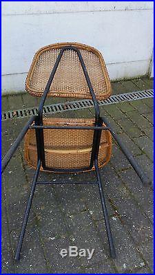 Set Very Rare 9 Dirk Van Sliedregt Rattan Chairs 1950 Dutch For Rohe Holland Top