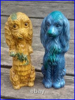 Set of Vintage 1960s Mid Century Modern Ceramic Cocker Spaniel Decor 10.5 Rare Set of Vintage 1960s Mid Century Modern Ceramic Cocker Spaniel Decor 10.5 Rare