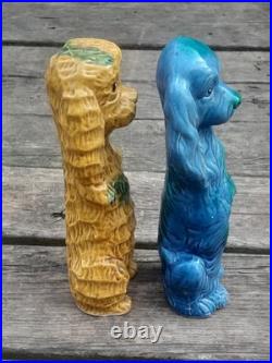 Set of Vintage 1960s Mid Century Modern Ceramic Cocker Spaniel Decor 10.5 Rare Set of Vintage 1960s Mid Century Modern Ceramic Cocker Spaniel Decor 10.5 Rare