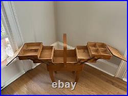 Sewing Stand Table Accordion Style MID CENTURY MODERN Rare