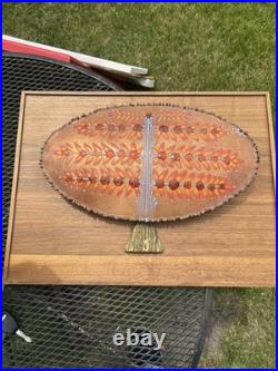 Signed Orange Enamel Curtis Jere Tree of Life RARE One Of A Kind