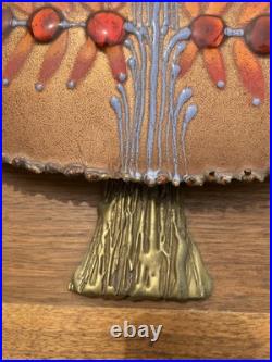Signed Orange Enamel Curtis Jere Tree of Life RARE One Of A Kind