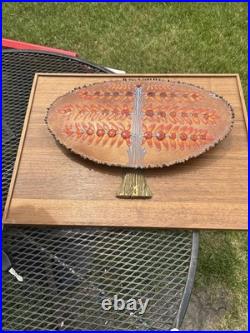 Signed Orange Enamel Curtis Jere Tree of Life RARE One Of A Kind
