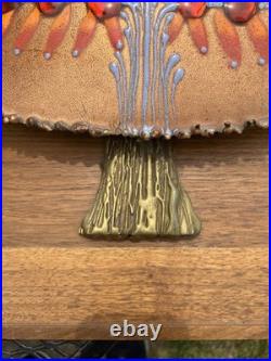 Signed Orange Enamel Curtis Jere Tree of Life RARE One Of A Kind