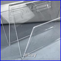 Space Age Clear Plexiglass Vintage Magazine Rack, 1970s Lucite Rare MCM 70s