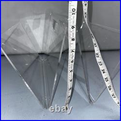 Space Age Clear Plexiglass Vintage Magazine Rack, 1970s Lucite Rare MCM 70s