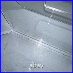 Space Age Clear Plexiglass Vintage Magazine Rack, 1970s Lucite Rare MCM 70s