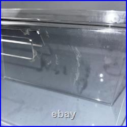 Space Age Clear Plexiglass Vintage Magazine Rack, 1970s Lucite Rare MCM 70s