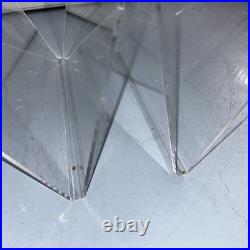 Space Age Clear Plexiglass Vintage Magazine Rack, 1970s Lucite Rare MCM 70s