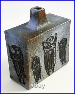 Steve Salisian MID Century Modern Studio Art Pottery Sgraffito Figural Vase