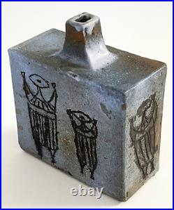 Steve Salisian MID Century Modern Studio Art Pottery Sgraffito Figural Vase