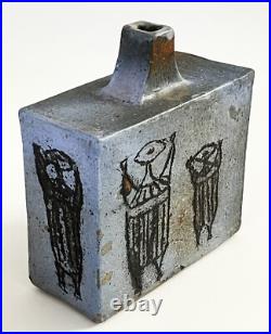 Steve Salisian MID Century Modern Studio Art Pottery Sgraffito Figural Vase