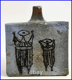 Steve Salisian MID Century Modern Studio Art Pottery Sgraffito Figural Vase