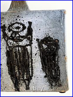 Steve Salisian MID Century Modern Studio Art Pottery Sgraffito Figural Vase