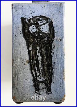 Steve Salisian MID Century Modern Studio Art Pottery Sgraffito Figural Vase