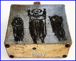 Steve Salisian MID Century Modern Studio Art Pottery Sgraffito Figural Vase