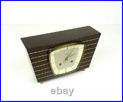 Stunning Very Rare Original 50s MID Century Table Clock By Hermle Germany