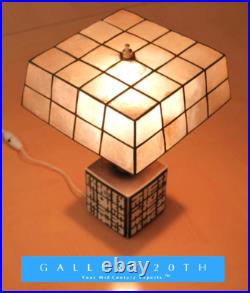 Super Rare! MCM Abstract Squares Cube Lamp! Raymor 50's 60's Vtg B&w MID Century